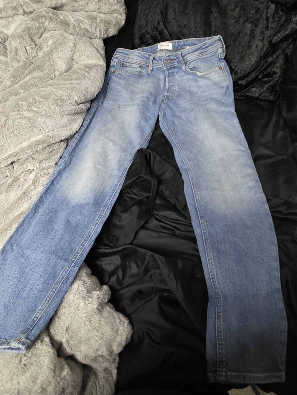 Light Blue Men's Straight Leg Jeans 31×32